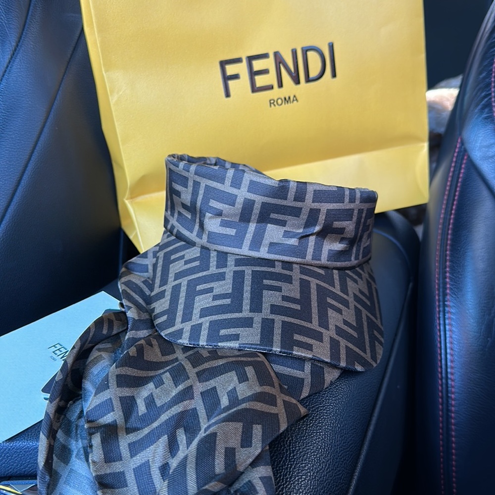 100% Silk Fendi Visor hat brand new with tags still on!!